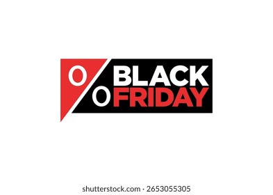 Black Friday sale announcement, percentage cut vector template. Grab amazing deals!