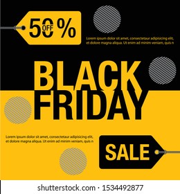 Black Friday Sale background. Black friday sale banner design. vector illustration