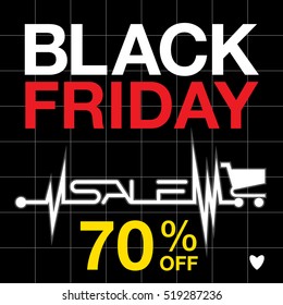 Black Friday Sale background. Black friday sale banner design. vector illustration