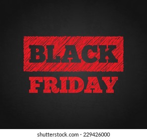 Black friday sale background, chalkboard style design. Vector eps 10