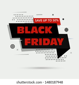 Black friday sale background. Circle with bulbs on a black coverlet. Vector illustration - stock vector