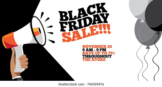 Black Friday Sale background with copy space. EPS 10 vector.