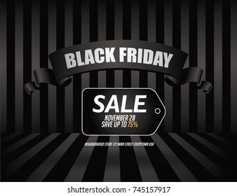 Black Friday Sale background with copy space. EPS 10 vector.