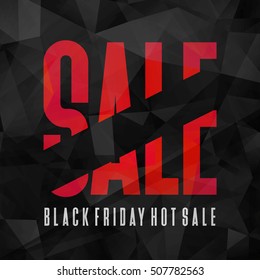 Black friday sale background. Creative Polygonal background. Vector illustration