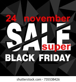 Black Friday sale background. Creative Polygonal vector illustration