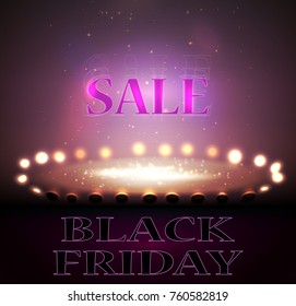 Black Friday Sale Background, Discount Item. Vector illustration