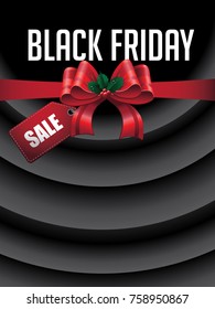 Black Friday sale background with dramatic text and copy space on black. For the Friday after Thanksgiving. EPS 10 vector illustration.