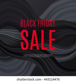 Black friday sale background. Elegant Black abstract  background. Vector illustration