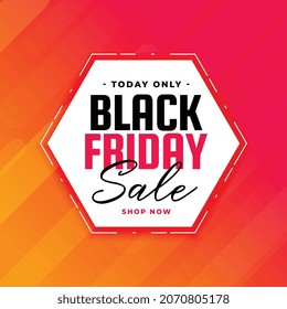 black friday sale background with hexagonal shape design