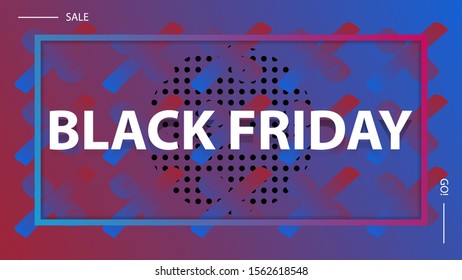 Black friday sale background illustration. Retro style lettering banner for sale, shop, advert