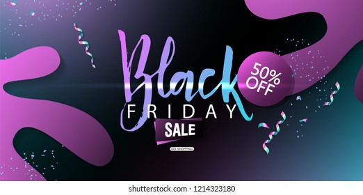 Black friday sale background. Modern design.Universal vector background for poster, banners, flyers, card.