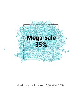 Black friday sale background. Modern design.Universal vector background for poster, banners, flyers, card. Mega sale 35 percent