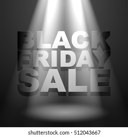 Black Friday Sale background with the rays of light. Ready for your design, banner, background, advertising. Vector EPS10.