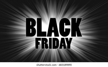 Black Friday Sale Background with Red Lights. Vector illustration