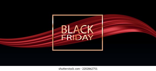 Black friday sale background with ribbon