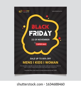 Black friday sale background with shape. Modern design. Universal vector background for poster, banners, flyers, card, Vector illustration eps 10 format