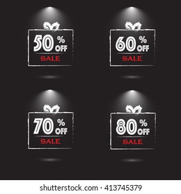 Black friday sale background in Black Studio. Vector illustration