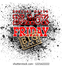black friday sale background, vector illustration clip-art