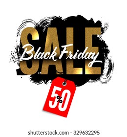 Black Friday sale background. Vector illustration