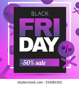 Black Friday Sale Background. Vector Sale Illustration