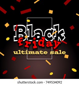 black friday sale background, vector illustration clip-art