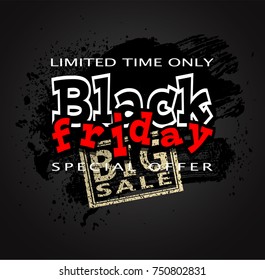 black friday sale background, vector illustration clip-art