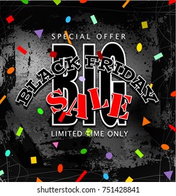 black friday sale background, vector illustration clip-art