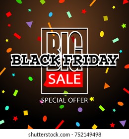 black friday sale background, vector illustration clip-art