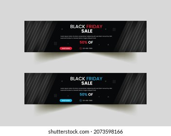 Black Friday Sale Black Background 
Web Banner Design