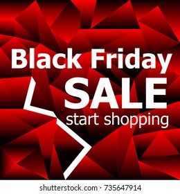 Black Friday sale background.Creative Polygonal vector illustration