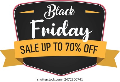 Black Friday Sale Badge. Black Friday Inscription Label design 2024