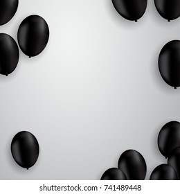 Black Friday Sale. Black Balloons Background.