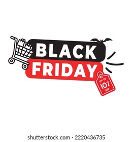 Black Friday Sale banner. Up to 10% percentage off Sale. Discount offer price sign. Special offer symbol. Discount tag badge Special Offer Label, Sticker, Tag, Banner, Advertising, Badge, icon.