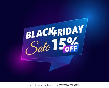 Black Friday sale banner. Up to 15% off.