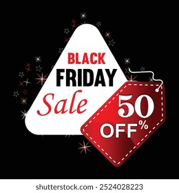 Black Friday Sale Banner with 50% Discount. This Week Only. Exclusive Offer. Shop Now