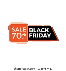 Black Friday Sale Banner. 70% Off