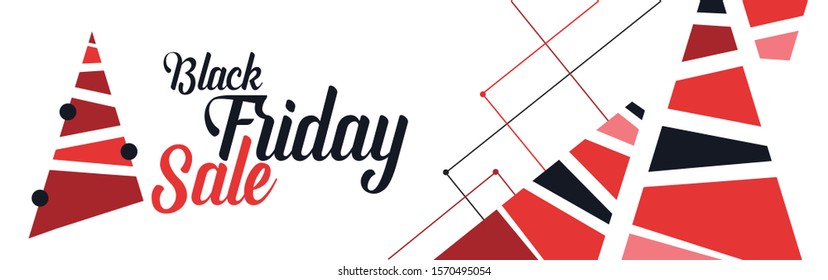 black friday sale banner with abstract red background and colorful dotted lines. black friday offer design includes typography. Vector illustration