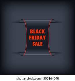 Black Friday sale, banner, advertising, vector illustration. Black friday sale, discount, marketing tag.