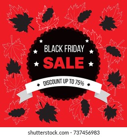 Black friday sale banner for advertising. Vector illustration