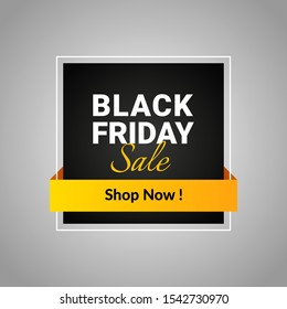 Black friday sale banner, Black Friday background, Black Friday Template Vector, Design for Card or Banner.