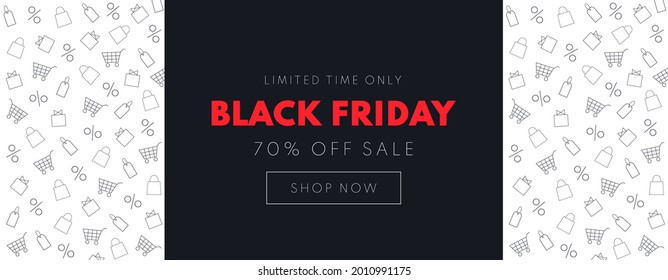 Black Friday Sale Banner. Sale background. Vector illustration