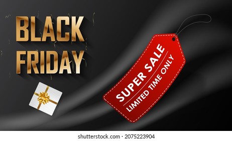 Black Friday sale banner background template.