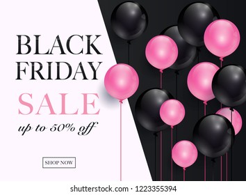 Black Friday Sale banner. Can be used for website and mobile website banners, web design, posters, email and newsletter designs.