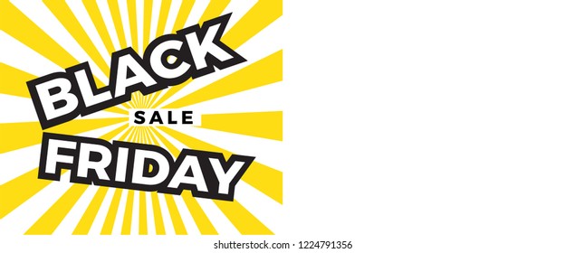 Black Friday sale banner with copy space for text. Vector illustration EPS 10
