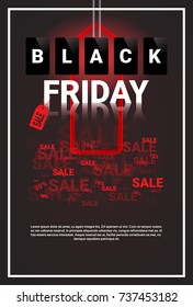 Black Friday Sale Banner With Copy Space Big Shopping Discount Concept Vector Illustration