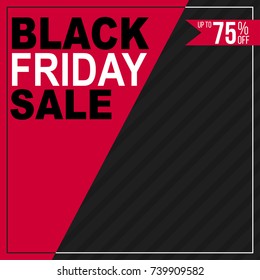 Black friday sale banner with copy space