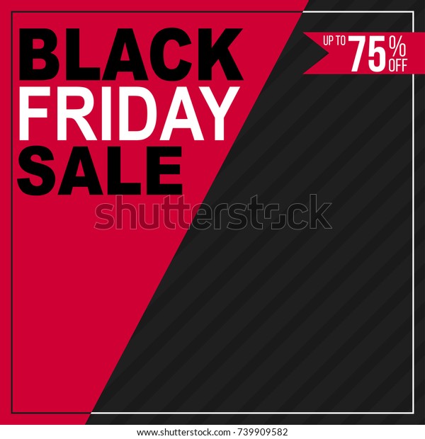 Black Friday Sale Banner Copy Space Stock Vector Royalty Free