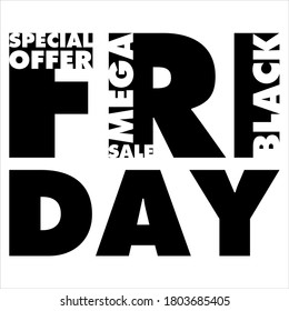 Black friday sale, banner decoration