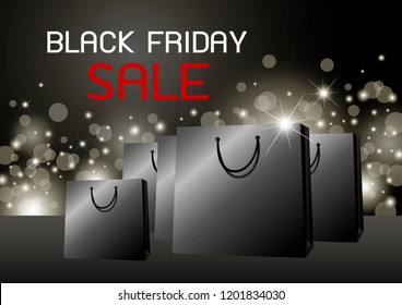 Black friday sale banner design vector illustration