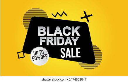 Black friday sale banner design. Vector illustration EPS10 